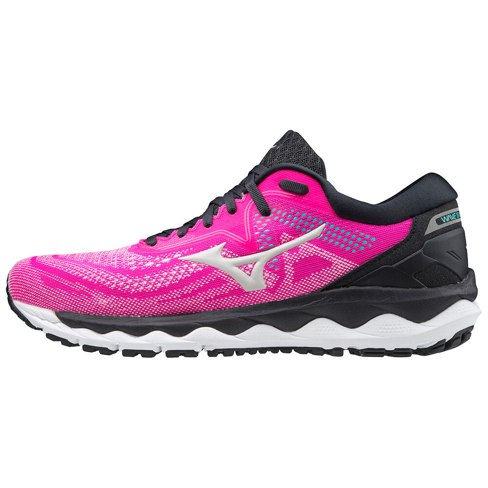 Mizuno Wave Sky 4 - Bayan Koşu Ayakkabısı - Pembe Türkiye (VYDSIL-067)